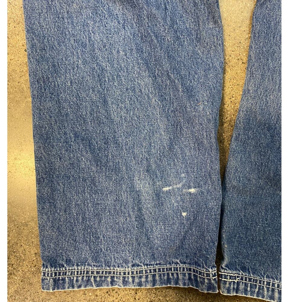Vintage Revolt Denim Overalls Womens M Wide Leg Stripe Carpenter - Picture 7 of 7